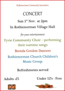 Rothienorman Community Association Concert @ Rothienorman Hall